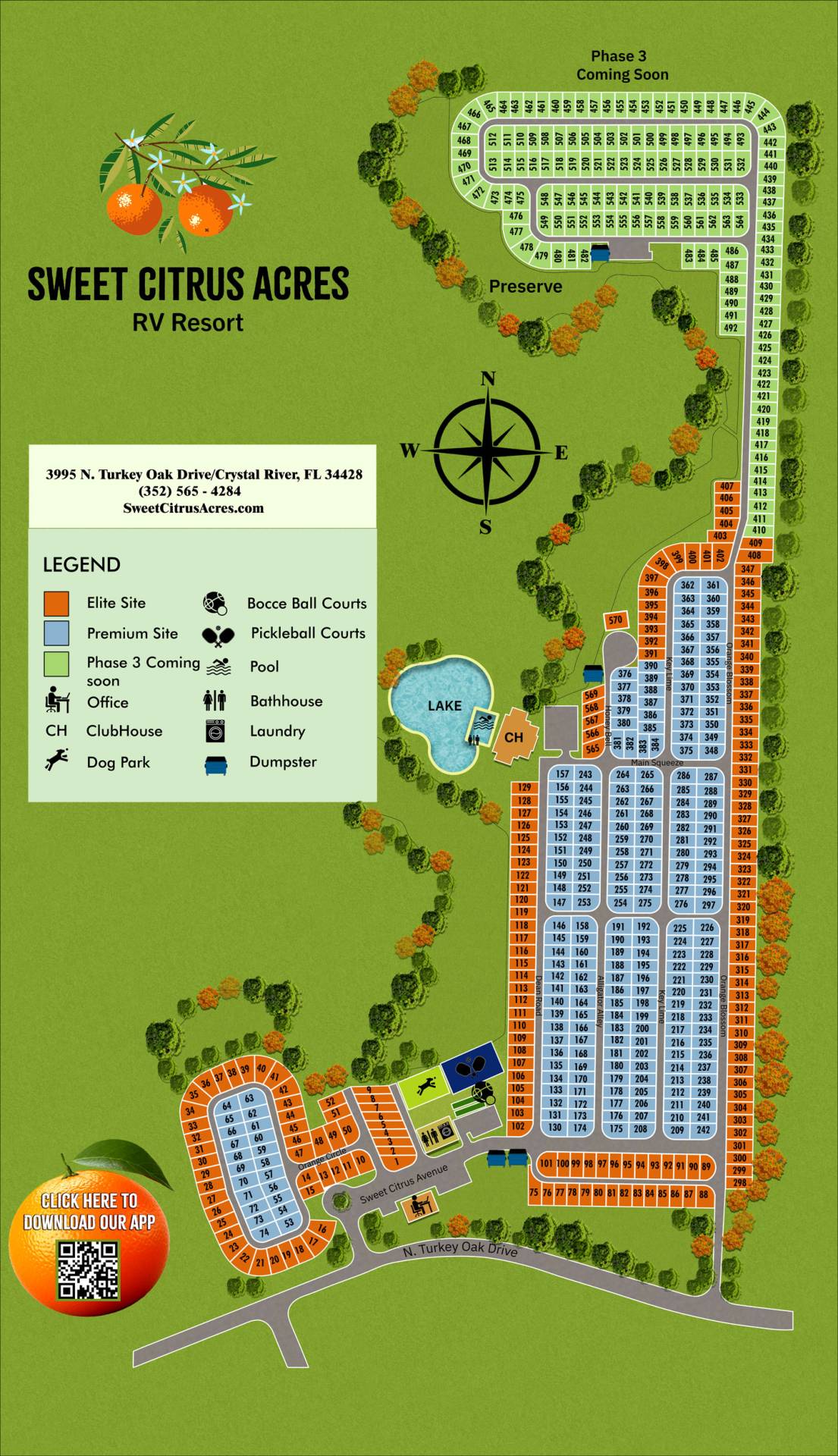 Sweet Citrus Acres Map